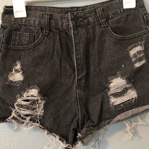 Distressed Denim Shorts